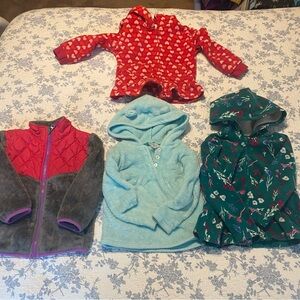 Toddler Girl Fleece Jacket Size 3T/4T Bundle Champion, Carter’s, Gymboree